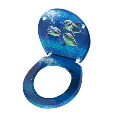 Morsko tematsko tiskano sedežno stranišče